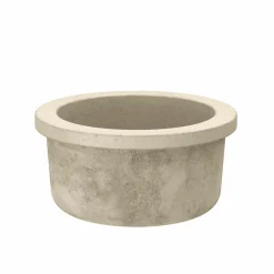 Native Trails Malibu 14" Round NativeStone Concrete Bar/Prep Sink, Sand, NSB1407-D