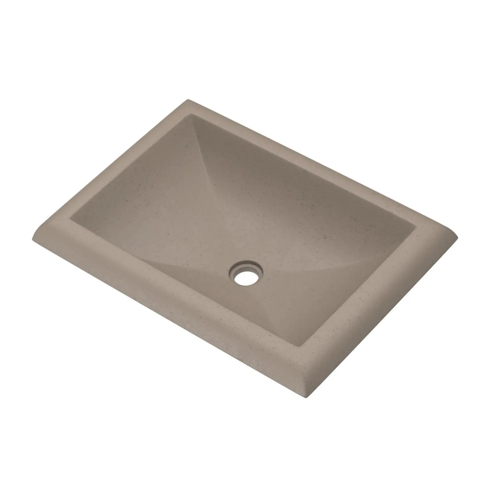 Native Trails Montecito 22" Rectangle NativeStone Concrete Bathroom Sink, Earth, NSL2216-E