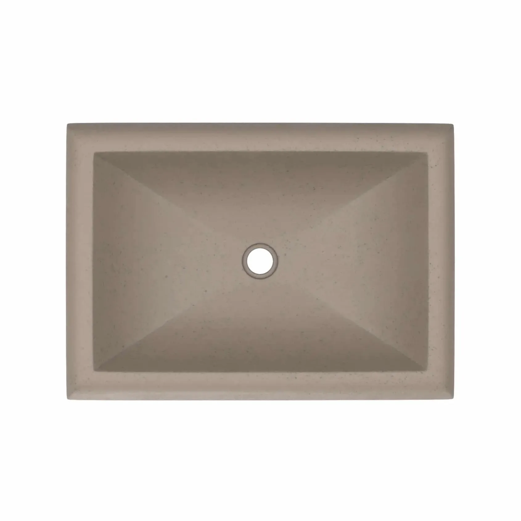 Native Trails Montecito 22" Rectangle NativeStone Concrete Bathroom Sink, Earth, NSL2216-E