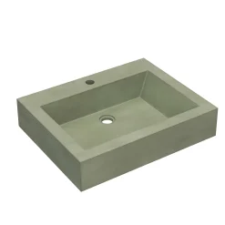 Native Trails Natoma 24" x 19" Rectangle Wall Mount NativeStone Concrete ADA Bathroom Sink, Ocean, NSL2405-O
