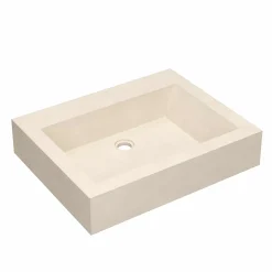 Native Trails Natoma 24" x 19" Rectangle Wall Mount NativeStone Concrete ADA Bathroom Sink, Sand, NSL2405-DX