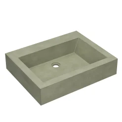Native Trails Natoma 24" x 19" Rectangle Wall Mount NativeStone Concrete ADA Bathroom Sink, Sage, NSL2405-GX