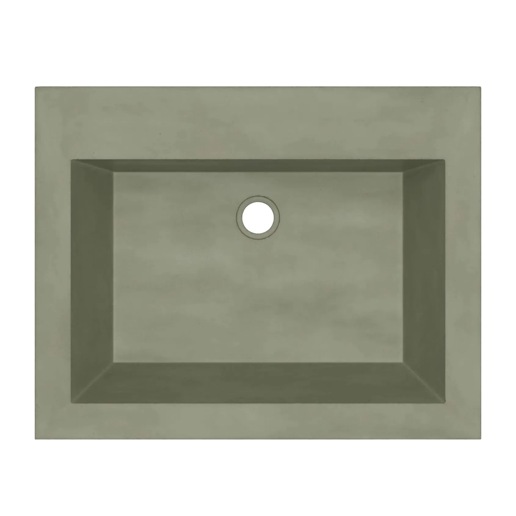 Native Trails Natoma 24" x 19" Rectangle Wall Mount NativeStone Concrete ADA Bathroom Sink, Sage, NSL2405-GX