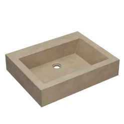 Native Trails Natoma 24" x 19" Rectangle Wall Mount NativeStone Concrete ADA Bathroom Sink, Earth, NSL2405-EX