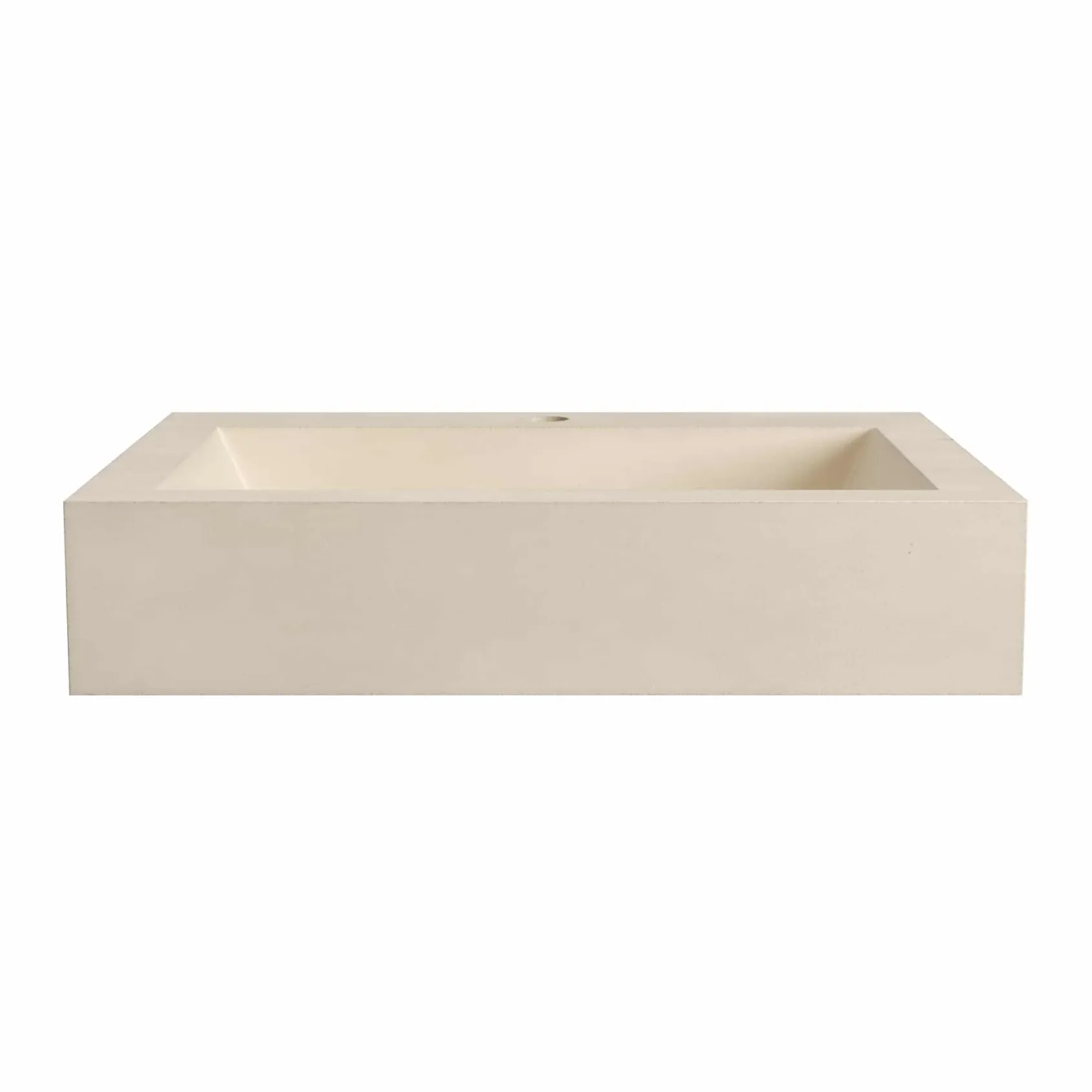Native Trails Natoma 24" x 19" Rectangle Wall Mount NativeStone Concrete ADA Bathroom Sink, Pearl, NSL2405-P