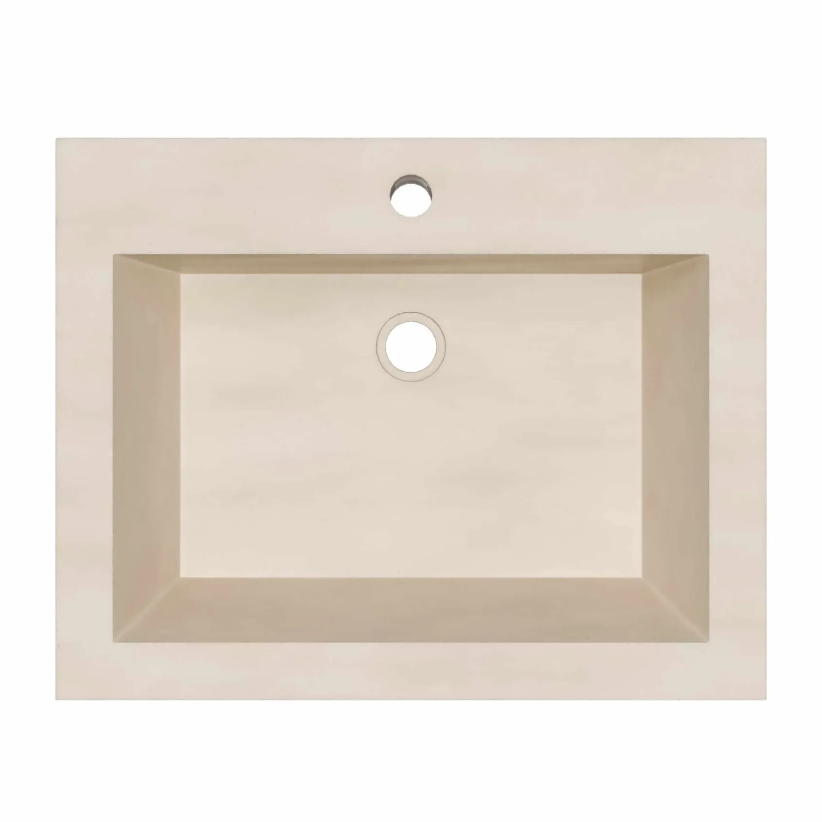 Native Trails Natoma 24" x 19" Rectangle Wall Mount NativeStone Concrete ADA Bathroom Sink, Pearl, NSL2405-P