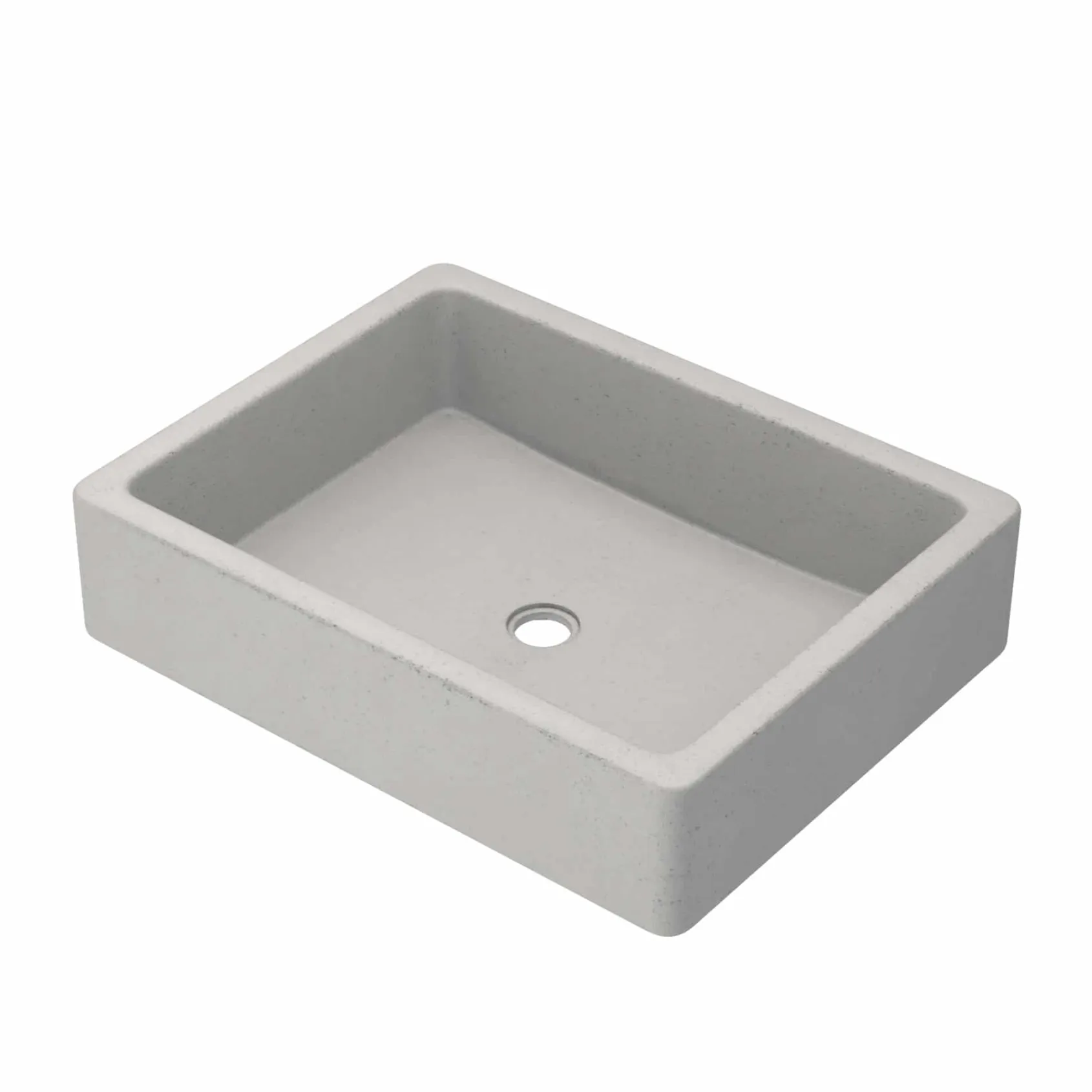 Native Trails Nipomo 20" Rectangle NativeStone Concrete Farmhouse Bathroom Sink, Ash, NSL1915-A