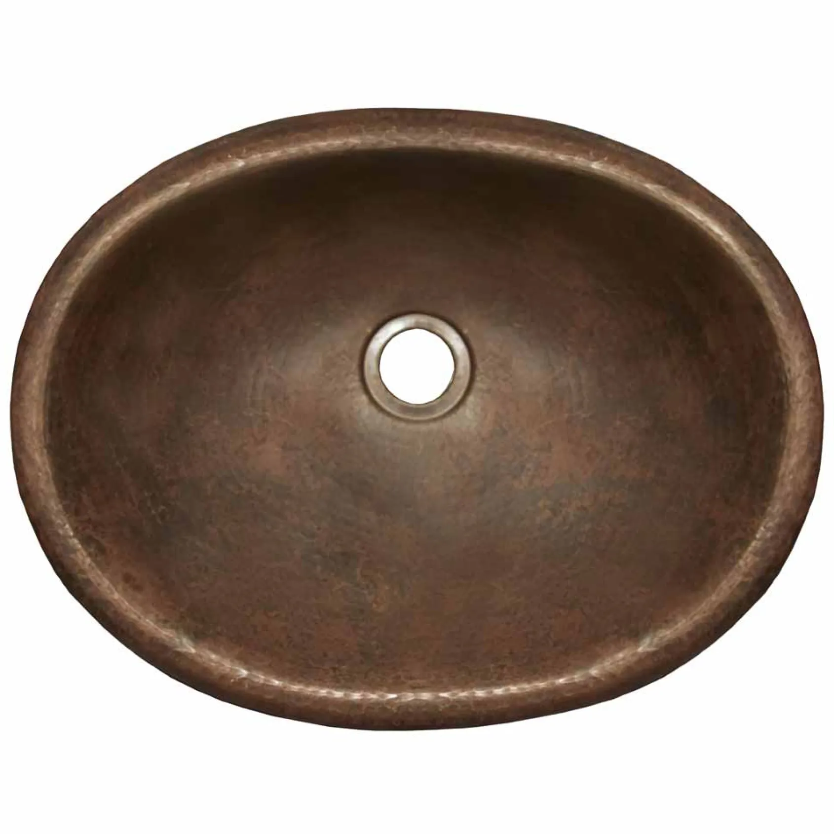 Native Trails Rolled Baby Classic 16" Oval Copper Bathroom Sink, Antique Copper, CPS239