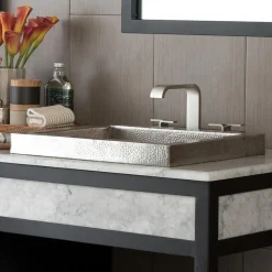 Native Trails Tatra 20" Rectangle Nickel Bathroom Sink, Brushed Nickel, CPS546