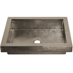 Native Trails Tatra 20" Rectangle Nickel Bathroom Sink, Polished Nickel, CPS846