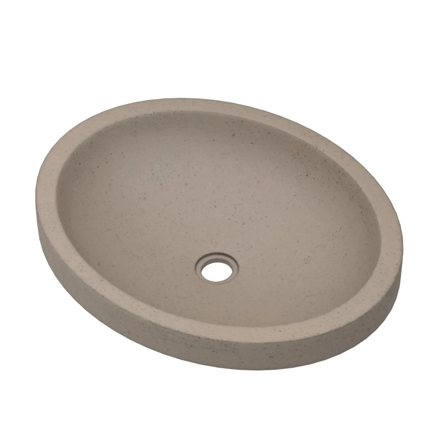 Native Trails Tolosa 19" Oval NativeStone Concrete Bathroom Sink, Earth, NSL1916-E