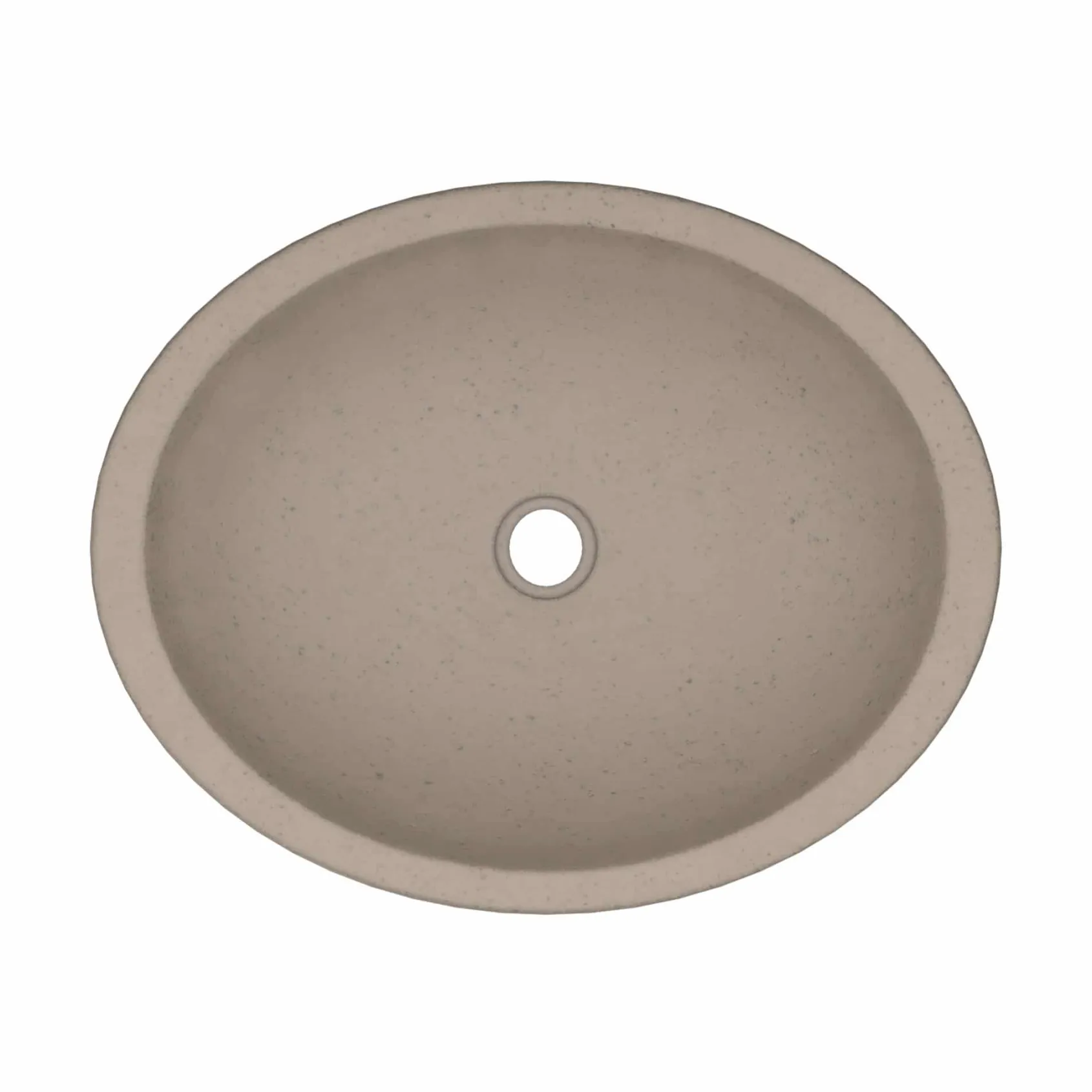 Native Trails Tolosa 19" Oval NativeStone Concrete Bathroom Sink, Earth, NSL1916-E