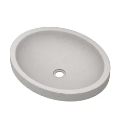 Native Trails Tolosa 19" Oval NativeStone Concrete Bathroom Sink, Ash, NSL1916-A