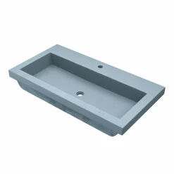 Native Trails Trough 3619 36" x 19" Drop In NativeStone Concrete ADA Bathroom Sink, Ocean, NSL3619-O