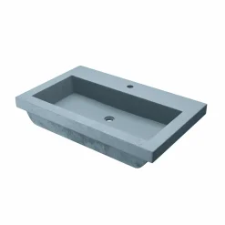 Native Trails Trough 3019 30" x 19" Drop In NativeStone Concrete ADA Bathroom Sink, Ocean, NSL3019-O