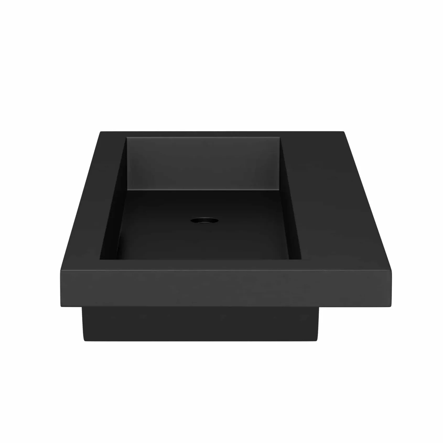 Native Trails Trough 4819 48" x 19" Rectangle Drop In NativeStone Concrete ADA Bathroom Sink, Charcoal, NSL4819-CX