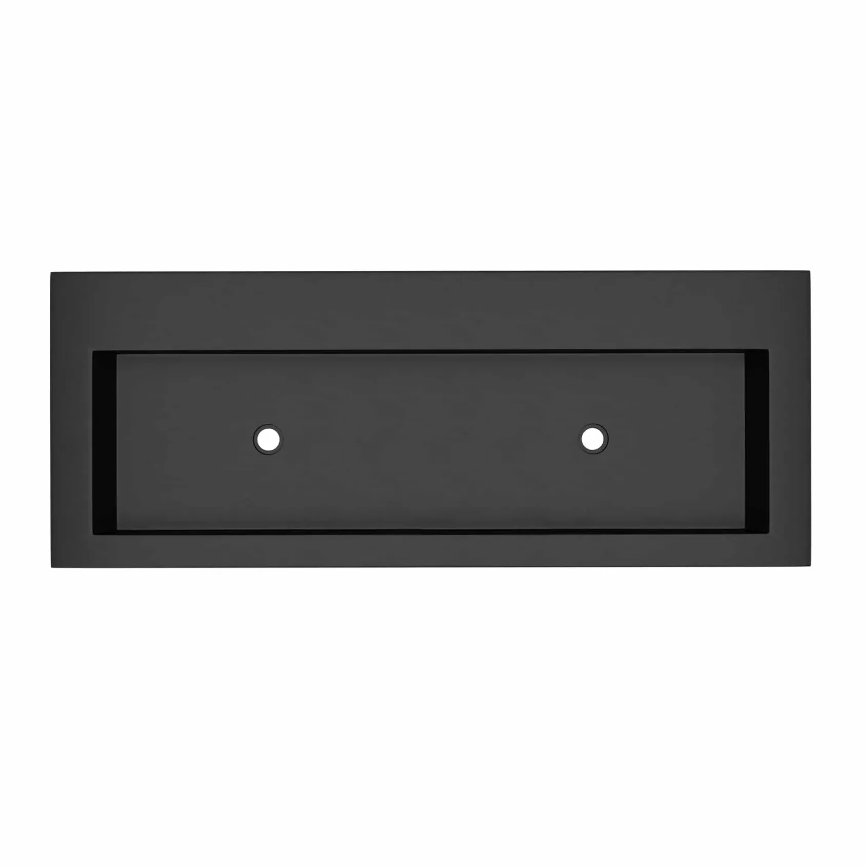Native Trails Trough 4819 48" x 19" Rectangle Drop In NativeStone Concrete ADA Bathroom Sink, Charcoal, NSL4819-CX