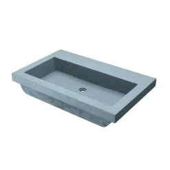 Native Trails Trough 3019 30" x 19" Drop In NativeStone Concrete ADA Bathroom Sink, Ocean, NSL3019-OX