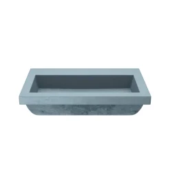 Native Trails Trough 3019 30" x 19" Drop In NativeStone Concrete ADA Bathroom Sink, Ocean, NSL3019-OX