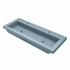 Native Trails Trough 4819 48" x 19" Drop In NativeStone Concrete ADA Bathroom Sink, Ocean, NSL4819-O