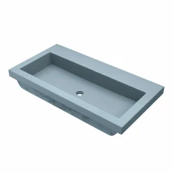 Native Trails Trough 3619 36" x 19" Drop In NativeStone Concrete ADA Bathroom Sink, Ocean, NSL3619-OX