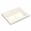 Native Trails Trough 24" Rectangular Drop-In NativeStone Concrete Bathroom Sink, Pearl, NSL2419-P