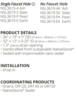 Native Trails Trough 36