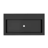 Native Trails Trough 36" Rectangle NativeStone Concrete Bathroom Sink, No Faucet Hole, Charcoal, NSL3619-CX