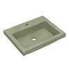 Native Trails Trough 24" Rectangular Drop-In NativeStone Concrete Bathroom Sink, Sage, NSL2419-G
