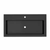 Native Trails Trough 36" Rectangle NativeStone Concrete Bathroom Sink, 1 Faucet Hole, Charcoal, NSL3619-C