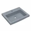 Native Trails Trough 24" Rectangular Drop-In NativeStone Concrete Bathroom Sink, Ocean, NSL2419-O