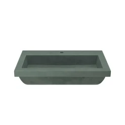 Native Trails Trough 30" x 19" Rectangle Drop In NativeStone Concrete ADA Bathroom Sink, Forest, NSL3019-F