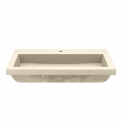 Native Trails Trough 36" x 19" Rectangle Drop In NativeStone Concrete ADA Bathroom Sink, Sand, NSL3619-D