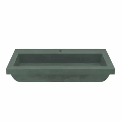 Native Trails Trough 36" x 19" Rectangle Drop In NativeStone Concrete ADA Bathroom Sink, Forest, NSL3619-F