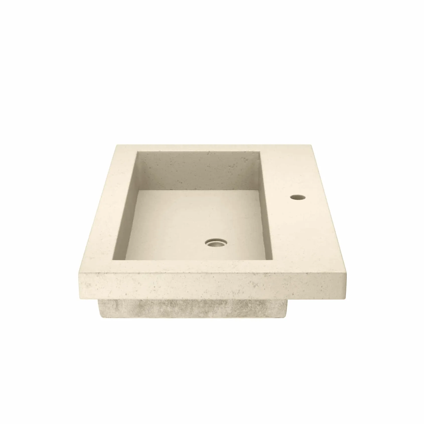 Native Trails Trough 30" x 19" Rectangle Drop In NativeStone Concrete ADA Bathroom Sink, Sand, NSL3019-D