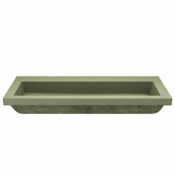 Native Trails Trough 48" x 19" Rectangle Drop In NativeStone Concrete ADA Bathroom Sink, Sage, NSL4819-GX
