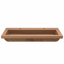 Native Trails Trough 48" x 19" Rectangle Drop In NativeStone Concrete ADA Bathroom Sink, Terracotta, NSL4819-T