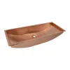 Native Trails Trough 36" x 14" Rectangle Copper Bathroom Sink, Polished Copper, 16 Gauge, CPS406