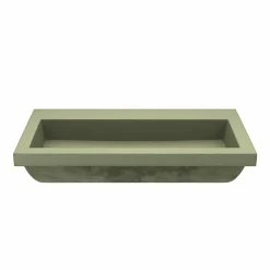 Native Trails Trough 36" x 19" Rectangle Drop In NativeStone Concrete ADA Bathroom Sink, Sage, NSL3619-GX