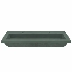 Native Trails Trough 48" x 19" Rectangle Drop In NativeStone Concrete ADA Bathroom Sink, Forest, NSL4819-F