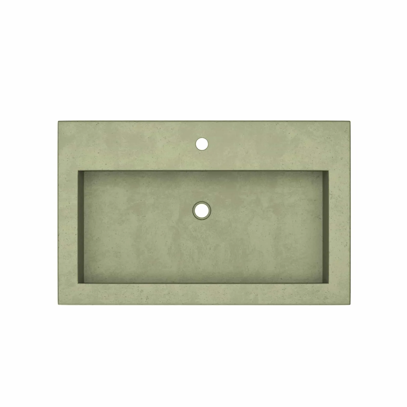 Native Trails Trough 30" x 19" Rectangle Drop In NativeStone Concrete ADA Bathroom Sink, Sage, NSL3019-G