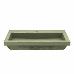 Native Trails Trough 36" x 19" Rectangle Drop In NativeStone Concrete ADA Bathroom Sink, Sage, NSL3619-G