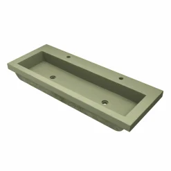 Native Trails Trough 48" x 19" Rectangle Drop In NativeStone Concrete ADA Bathroom Sink, Sage, NSL4819-G