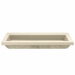 Native Trails Trough 48" x 19" Rectangle Drop In NativeStone Concrete ADA Bathroom Sink, Sand, NSL4819-DX