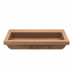 Native Trails Trough 36" x 19" Rectangle Drop In NativeStone Concrete ADA Bathroom Sink, Terracotta, NSL3619-TX