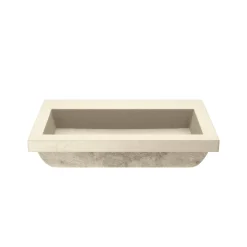 Native Trails Trough 30" x 19" Rectangle Drop In NativeStone Concrete ADA Bathroom Sink, Sand, NSL3019-DX