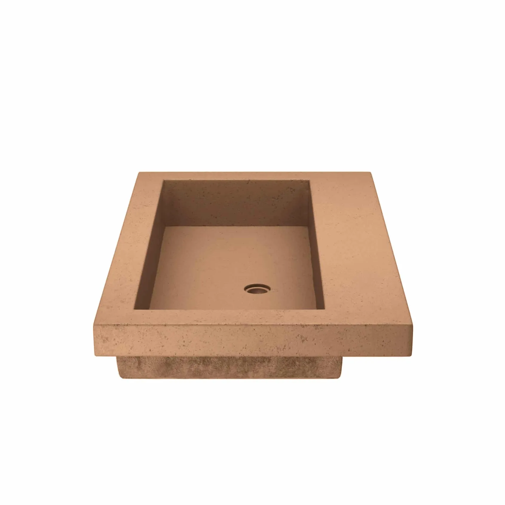 Native Trails Trough 30" x 19" Rectangle Drop In NativeStone Concrete ADA Bathroom Sink, Terracotta, NSL3019-TX