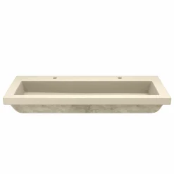 Native Trails Trough 48" x 19" Rectangle Drop In NativeStone Concrete ADA Bathroom Sink, Sand, NSL4819-D