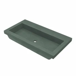 Native Trails Trough 36" x 19" Rectangle Drop In NativeStone Concrete ADA Bathroom Sink, Forest, NSL3619-FX