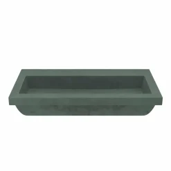 Native Trails Trough 36" x 19" Rectangle Drop In NativeStone Concrete ADA Bathroom Sink, Forest, NSL3619-FX